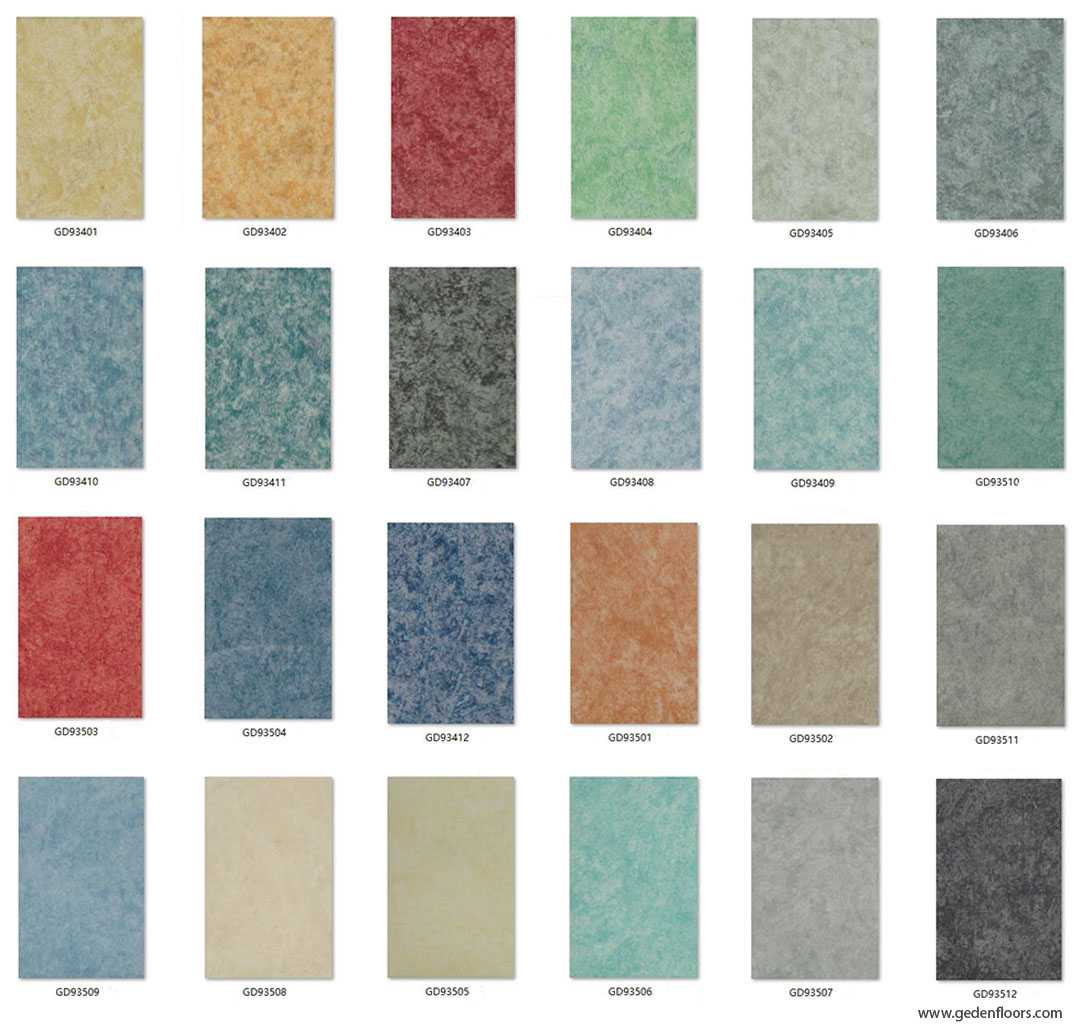 commercial pvc flooring roll colors