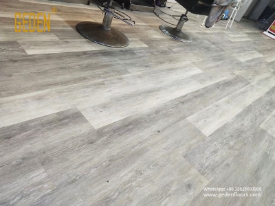 commercial SPC-click vinyl floor for salon 6610